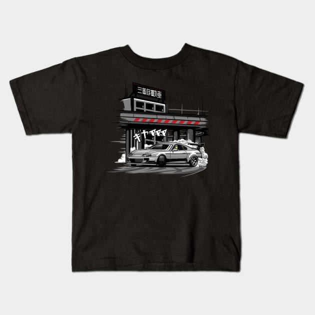 Supra MK4 Drift Kids T-Shirt by JDMAPEX